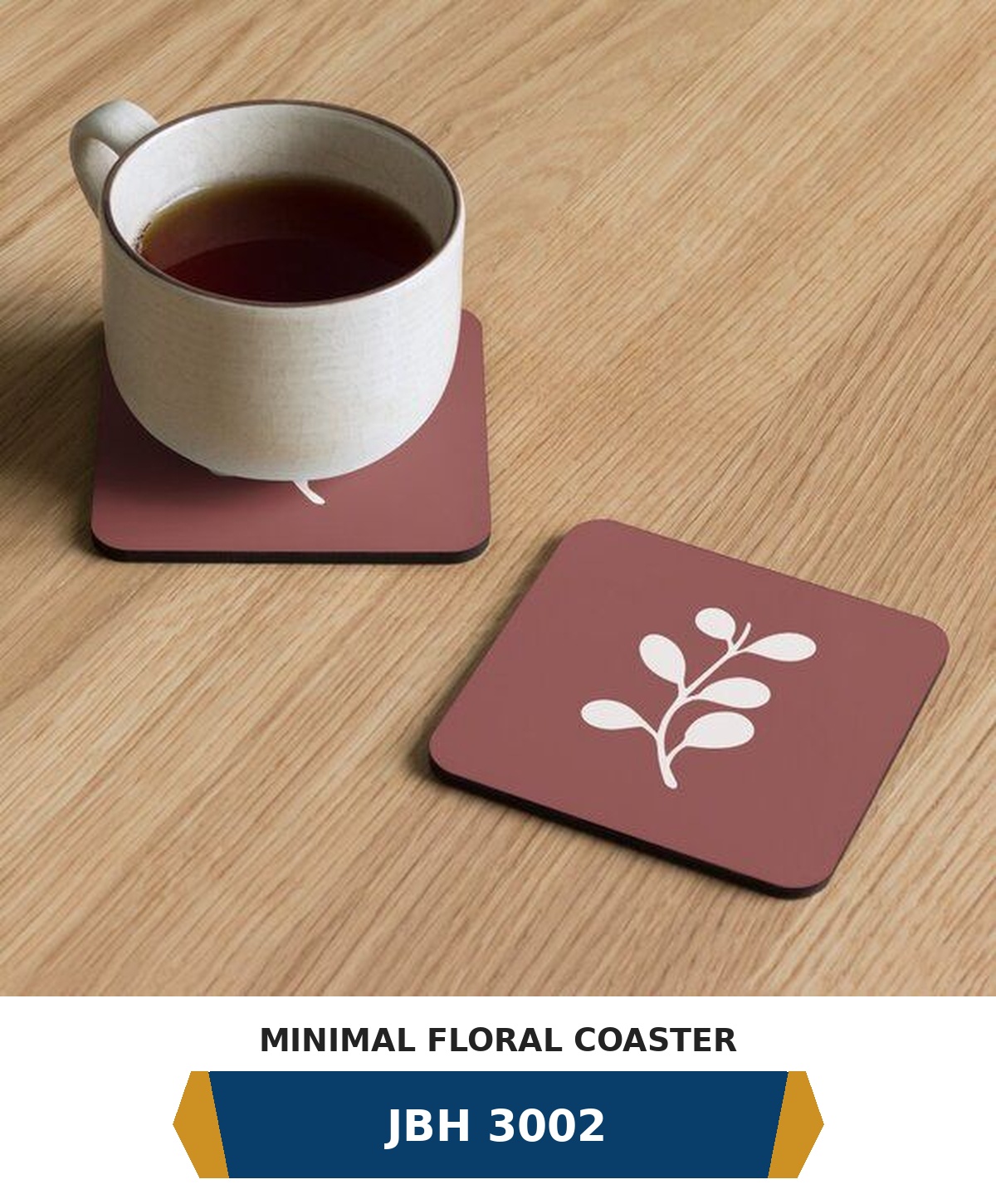 JBH 3002 – Minimal Floral Coaster
