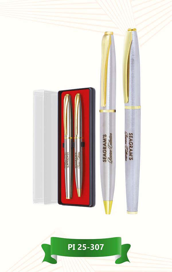 Executive Silver Metal Pen Gift Set