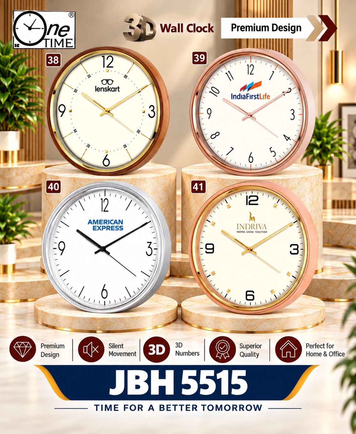 JBH 5515 – Premium Designer Wall Clocks